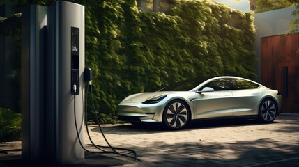 modern, lightning-fast electric vehicle chargers set in beautiful parkland surroundings.