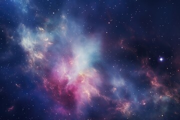 Fototapeta premium Galaxy with stars and nebulae, for cosmic overlay - AI Generated