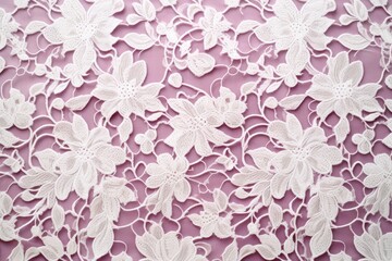 Floral lace pattern on a transparent background, for elegant overlay - AI Generated