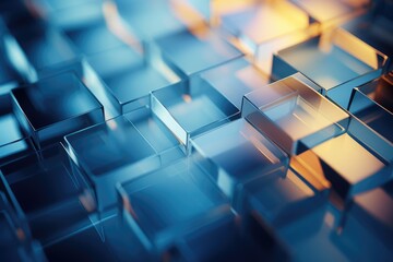 Fototapeta premium Grid pattern, Abstract, modern tech overlay - AI Generated