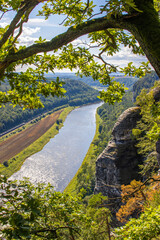 Blick auf die Elbe von der Bastei