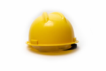 Fototapeta premium yellow savety helmet isolated on white background