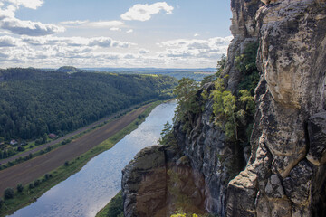 Blick auf die Elbe von der Bastei