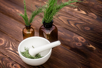 cup of tea from horsetail, 