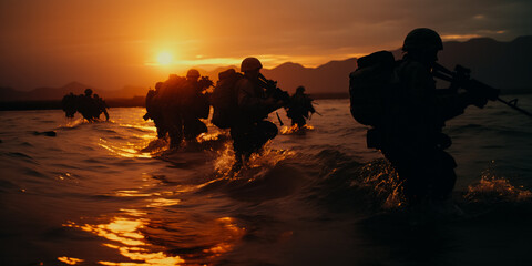 Marine Corps amphibious assault training together