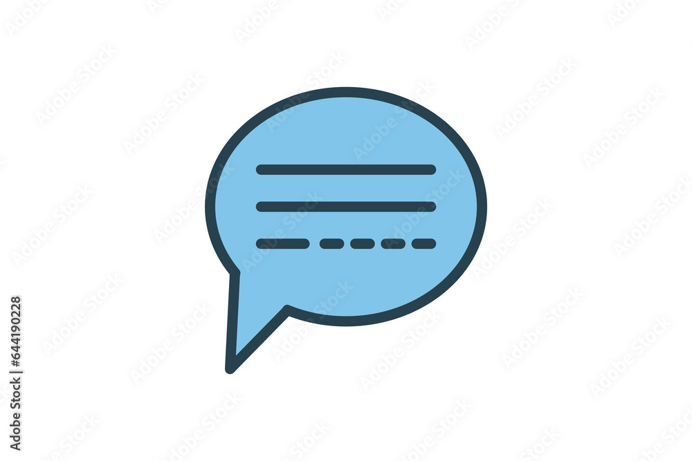 Poster Speech Bubble Icon. Icon related to Communication. Suitable for web site design, app, user interfaces. Flat line icon style. Simple vector design editable