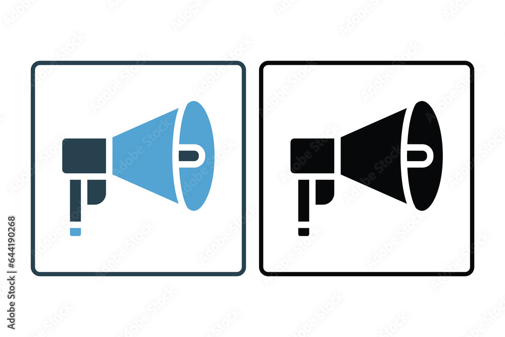 Poster megaphone icon. icon related to communication. suitable for web site design, app, user interfaces. s