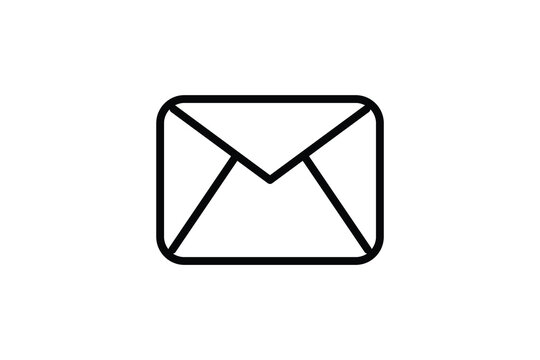 Envelope Bubble Icon. Icon related to Communication. Suitable for web site design, app, user interfaces. Line icon style. Simple vector design editable