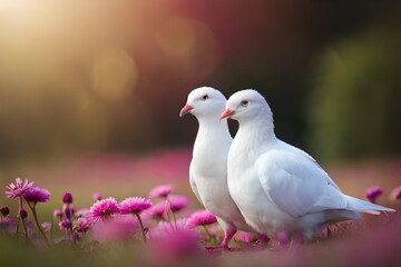 white dove in the park