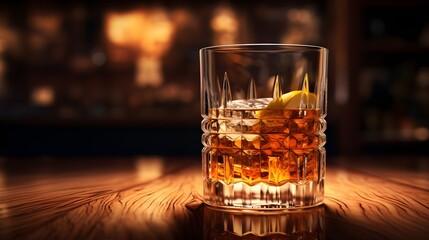glass of whiskey - obrazy, fototapety, plakaty