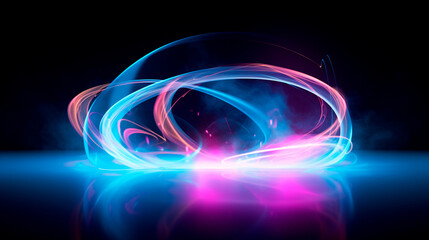 3d render, abstract background pink magenta and blue neon smoke. Fantastic futuristic wallpaper