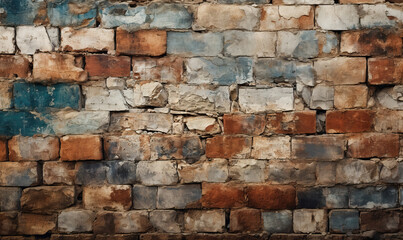 Vintage background of an old red brick wall.