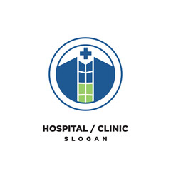 HOSPITAL CLINIC ICON LOGO VECTOR TEMPLATE