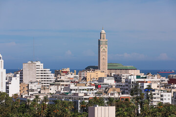 Fototapeta na wymiar Casablanca mosquée Hassan 2 