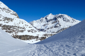 Obraz premium winter landscape of the famous Swiss resort.