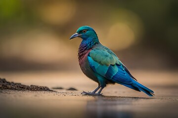 Fototapeta premium lilac breasted roller on ground