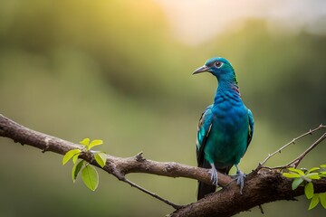 lilac breasted roller on a branch