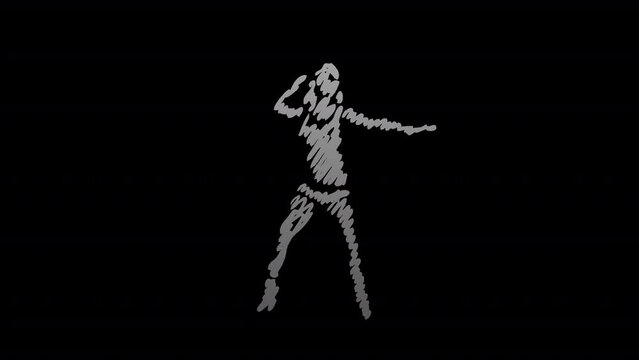 Hip Hop Dancing Girl with transparent (alpha) background