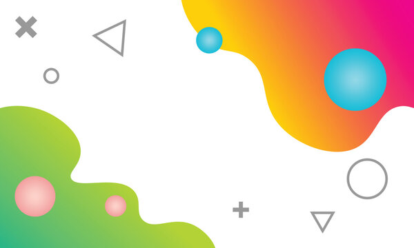 Abstract fluid background with trend symbols
