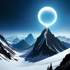 sunset in the mountains