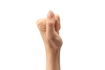 Obraz premium Woman hand isolated on a white background.
