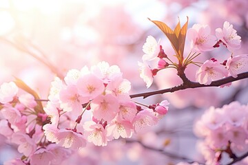 Cherry blossom sakura in spring time, beautiful nature background, cherry blossom sakura in spring time, soft background, AI Generated