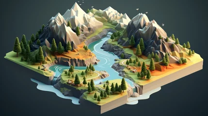 Voilages Gris 2 river mountain isometric.