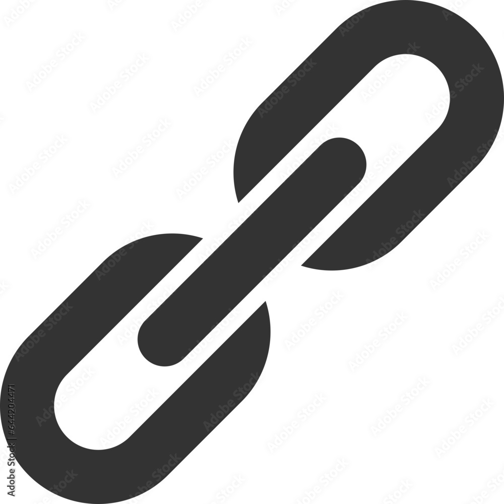 Poster chain link vector icon. chainlet element flat design. concept connection symbol isolated on white ba