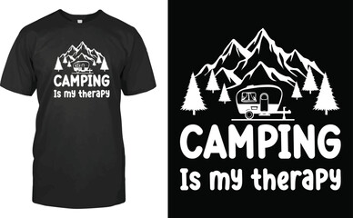 Camping t-shirt design