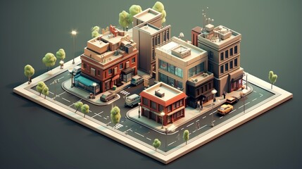 Obraz premium isometric buildings.