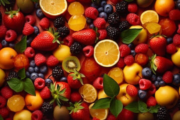 Fruit background. Lots of fruit.