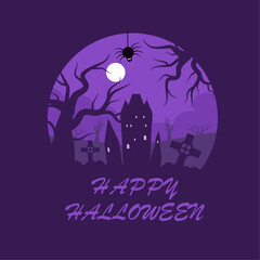 Happy halloween illustration background