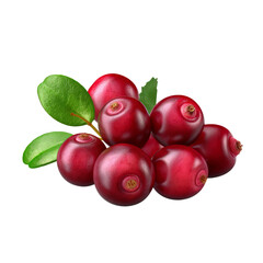 Cranberry isolated on transparent background. Concept of healthy fruit and healthy food.