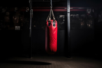 Punching Bag Training at the Gym - Powered by Adobe
