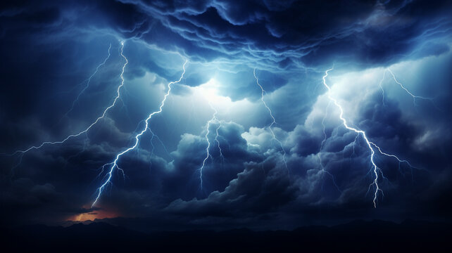 dark storm clouds with rain, dark clouds, abstract background, thunder, © Vahagn