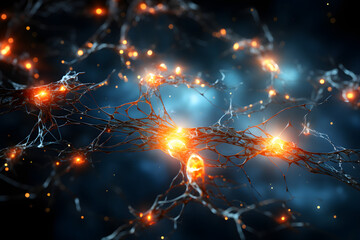 Neurons Ignited: The Dance of Machine Learning - obrazy, fototapety, plakaty