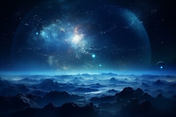 Naklejka na ściany i meble Breathtaking cosmic view featuring various elements captured by NASA. Generative AI