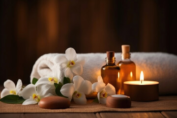 Peaceful Spa Environment with Candles