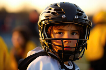 Focused Young Lacrosse Competitor Up Close