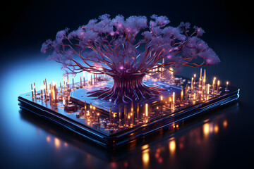 Cerebral Circuits: The Neon Network of Knowledge