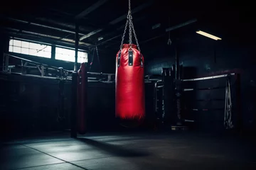 Tuinposter Boxing Bag Workout © AIproduction