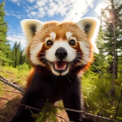 Cute Red Panda Selfie