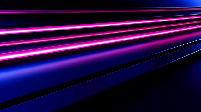 Purple neon lines on the dark background, light magenta and dark azure.

