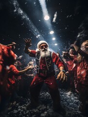 Santa Claws at a nightclub. 