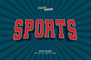 Sport Text, Editable 3D Varsity Text Style Effect