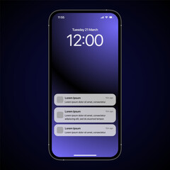 iPhone Notification Bubble. Notification Bubble Template, Notification Mockup for the Application