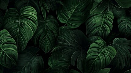 abstract green leaf , leaf nature background, tropical leaf background