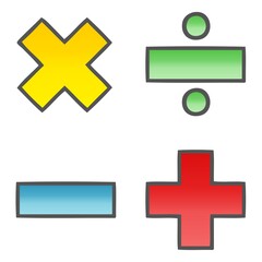 Obraz premium plus and minus signs