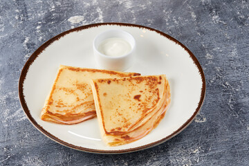 tasty pancakes on the plate