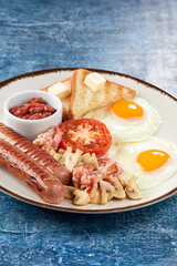 traditional breakfast on the plate